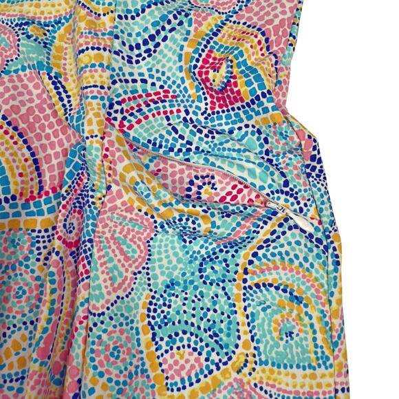 IBKUL Mariel Short Sleeve 1/4 Zip Godet Dress XL UPF50 Moisture Wicking Pink - Picture 5 of 8